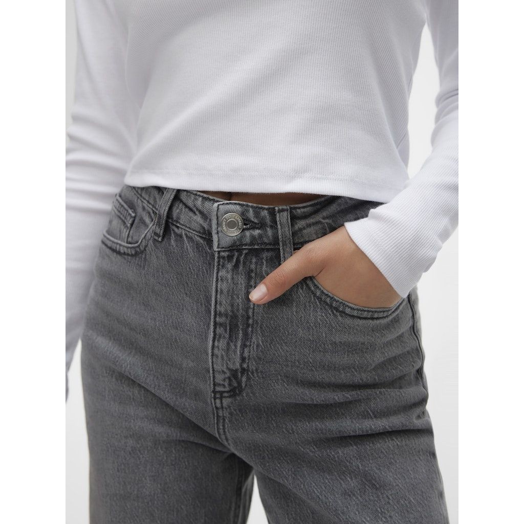 VERO MODA Platūs džinsai moterims, Pilka, Tessa wide jeans 7