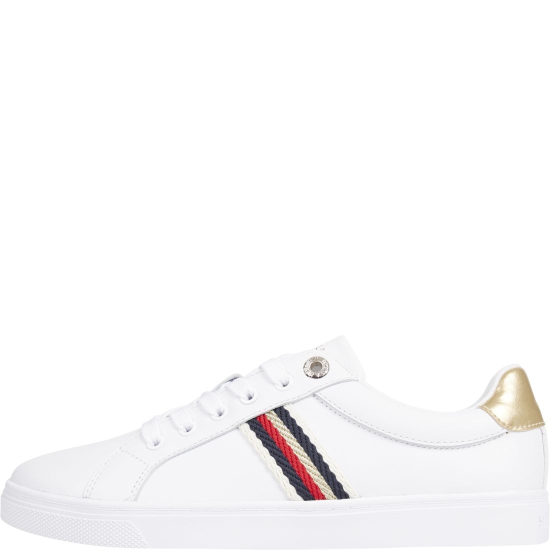 TOMMY HILFIGER Sportiniai bateliai moterims, Balta, Corporate webbing sneaker 6