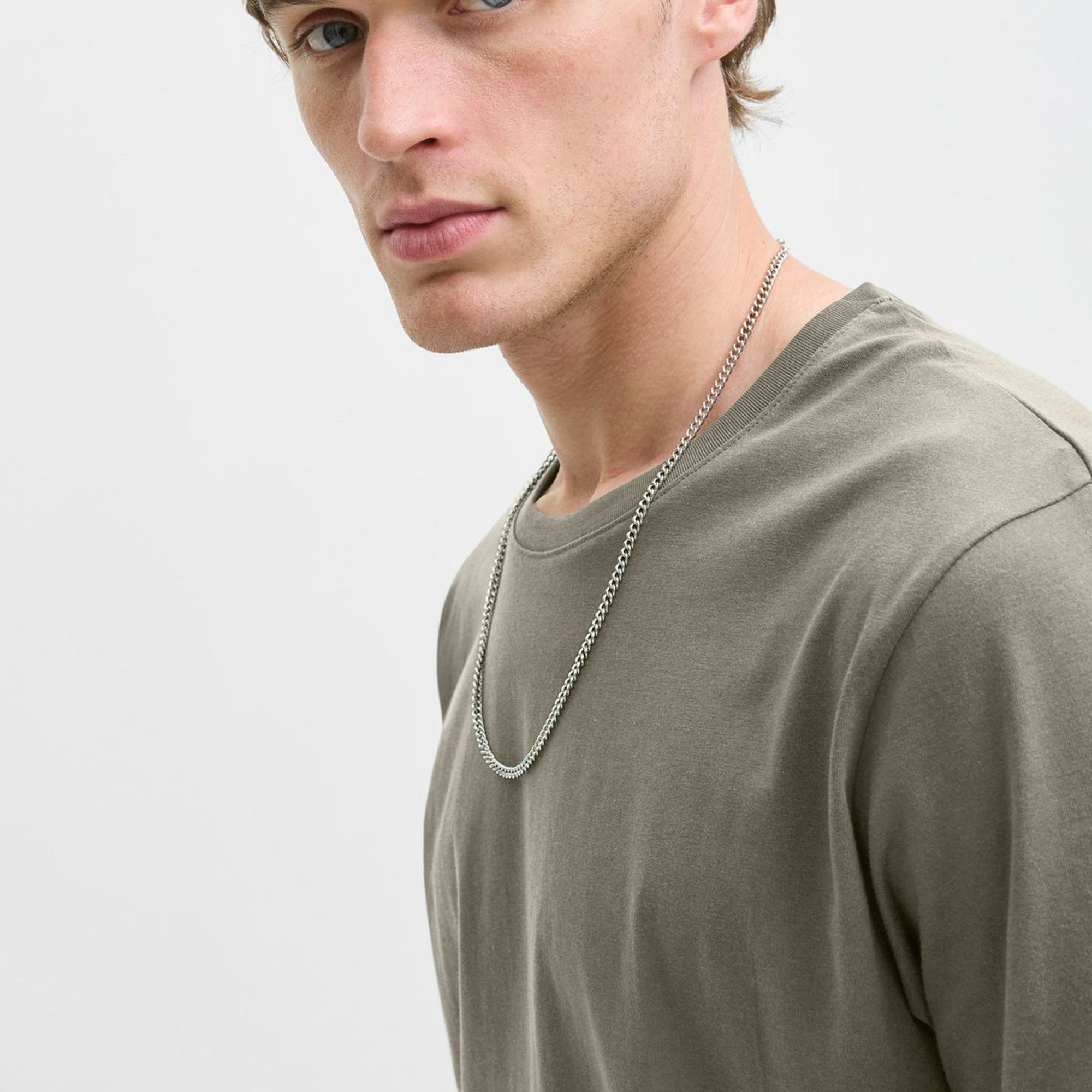 JACK & JONES Marškinėliai vyrams, Pilka, Organic basic 3