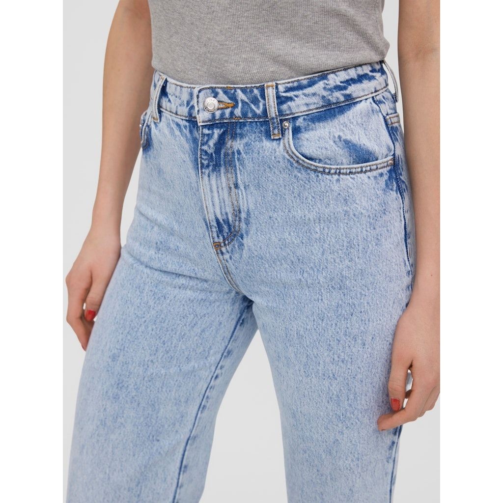 VERO MODA Tiesūs džinsai moterims, Mėlyna, VMKITHY HR LOOSE STR 5