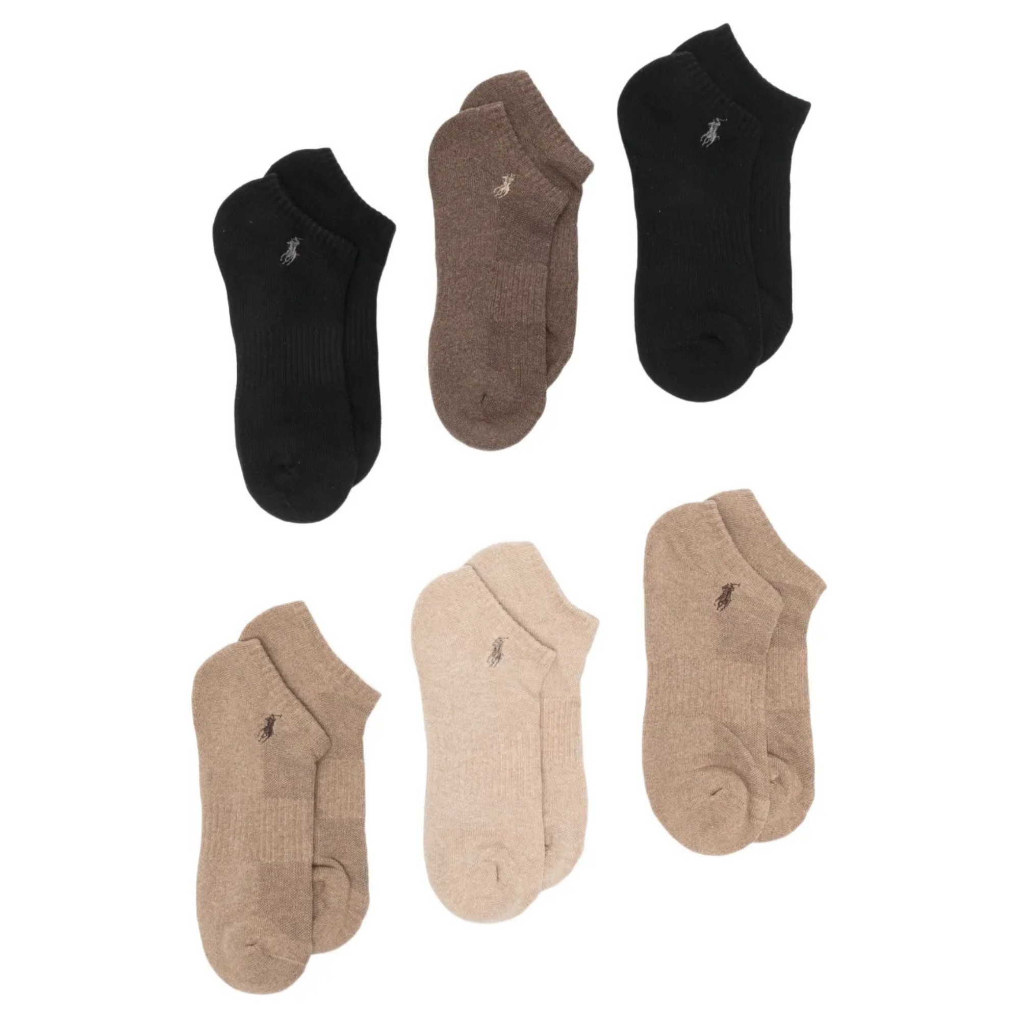 POLO RALPH LAUREN Kojinės vyrams, Ruda, Prfrmnc sld ped 6 pack 1