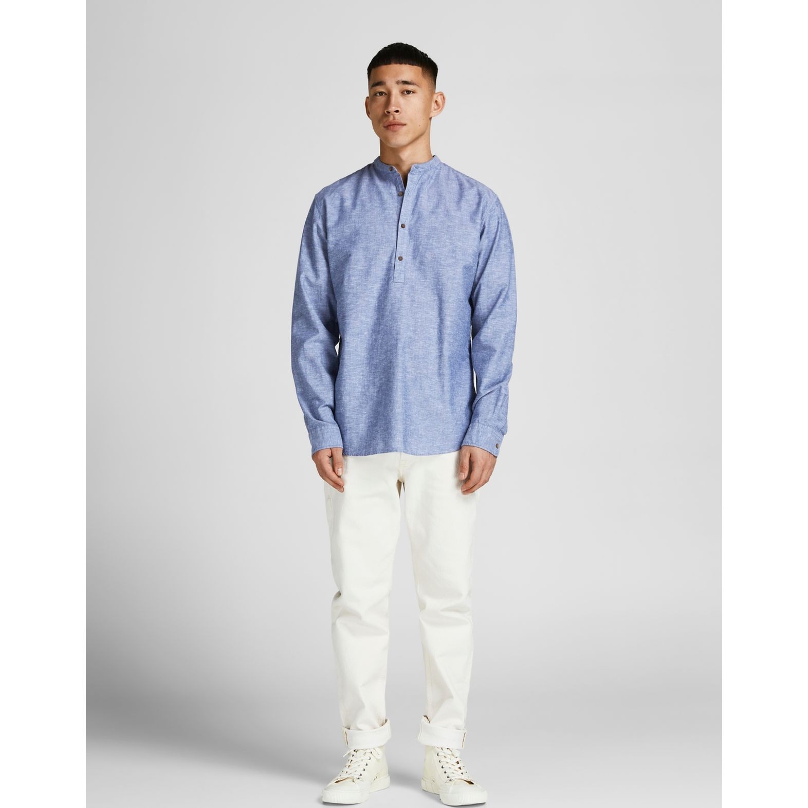 JACK & JONES Marškiniai ilgomis rankovėmis vyrams, Mėlyna, Marškiniai ilgomis rankovėmis 3