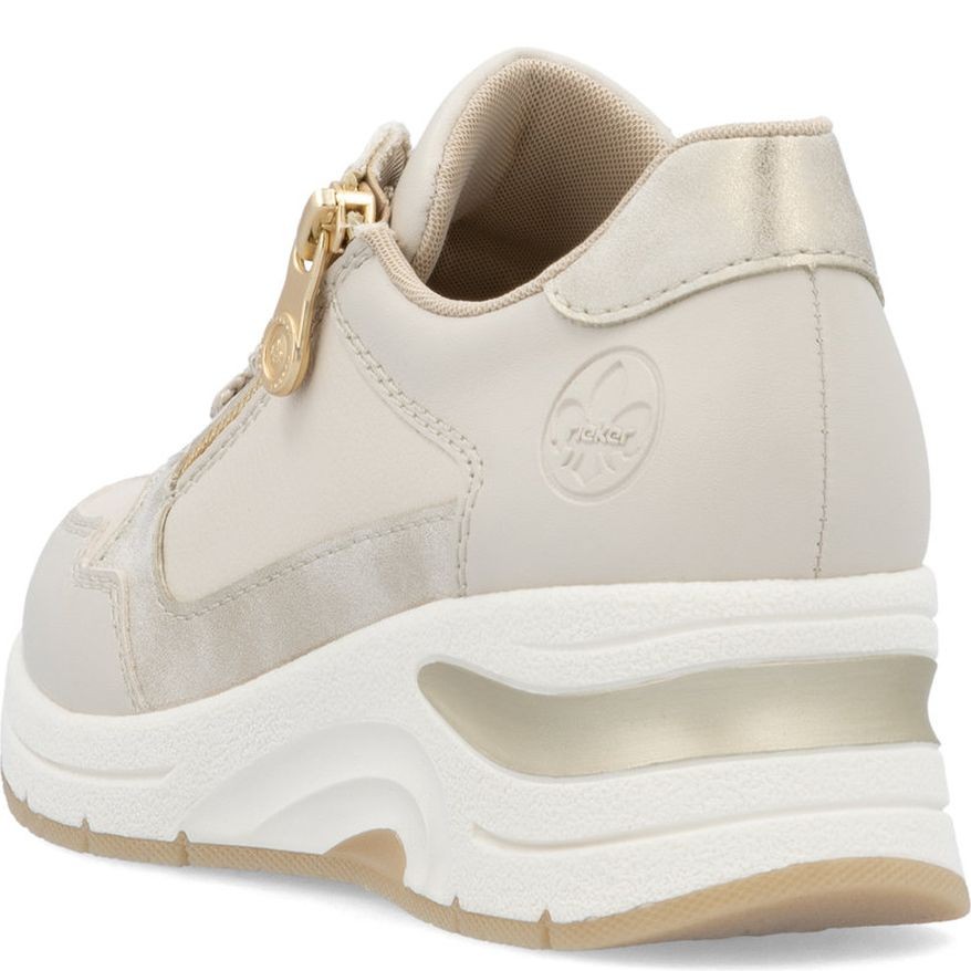 RIEKER Laisvalaikio bateliai moterims, Smėlio, LEISURE 4