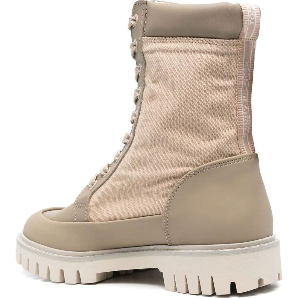 TOMMY HILFIGER Aulinukai moterims, Smėlio, CASUAL LACE UP BOOT 3