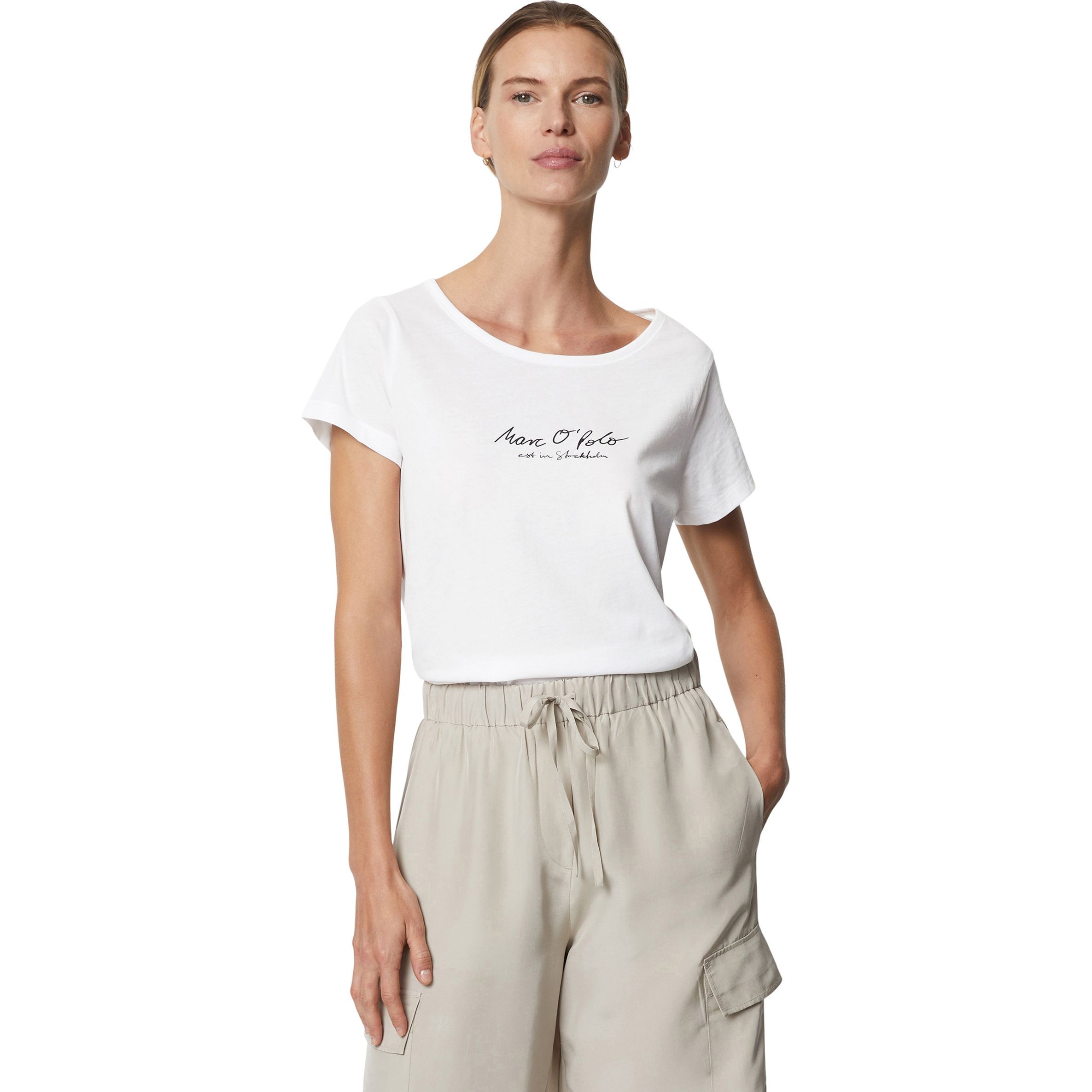 MARC O'POLO Marškinėliai moterims, Balta 2