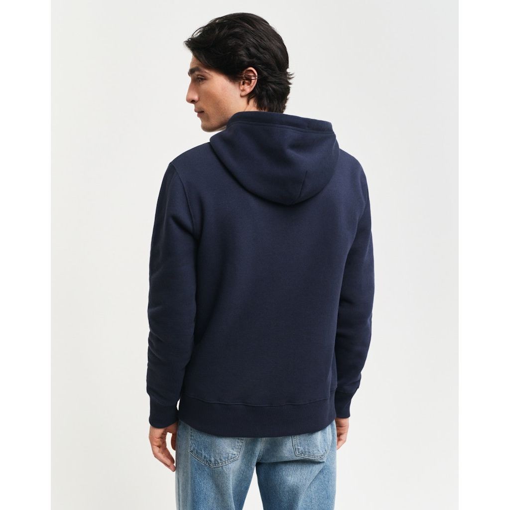 GANT Džemperis vyrams, Mėlyna, Embossed full-zip hoodie 3