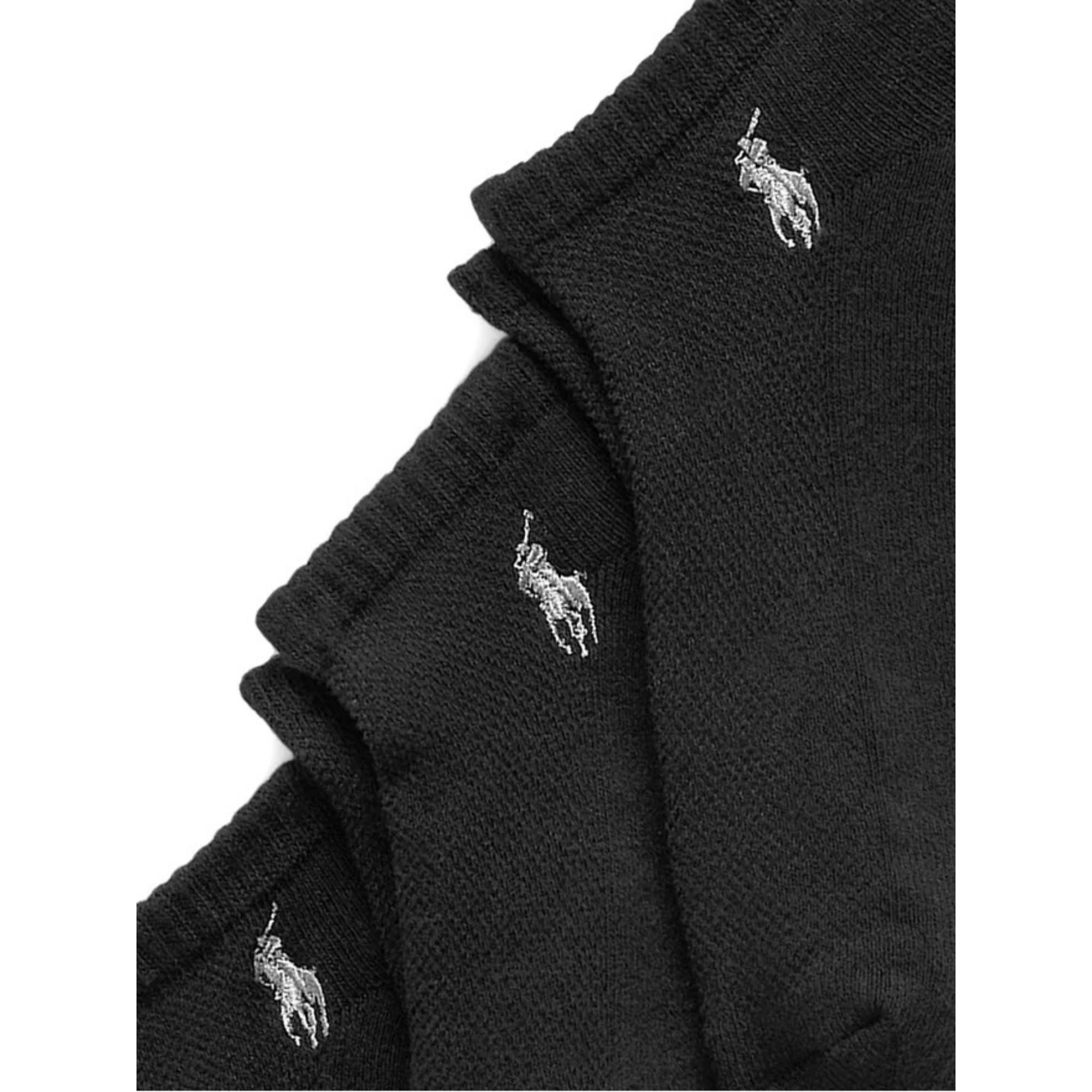 POLO RALPH LAUREN Kojinės moterims, Juoda, Sport low ct no show 3 pack 3