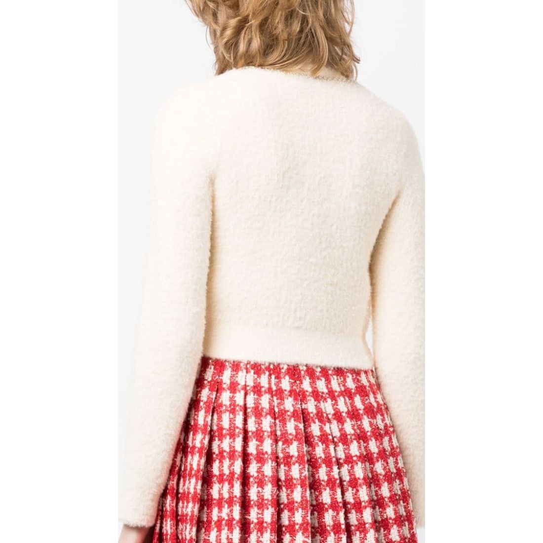 SELF PORTRAIT Kardiganas moterims, Kūno, Cream soft knit bow cardigan 4