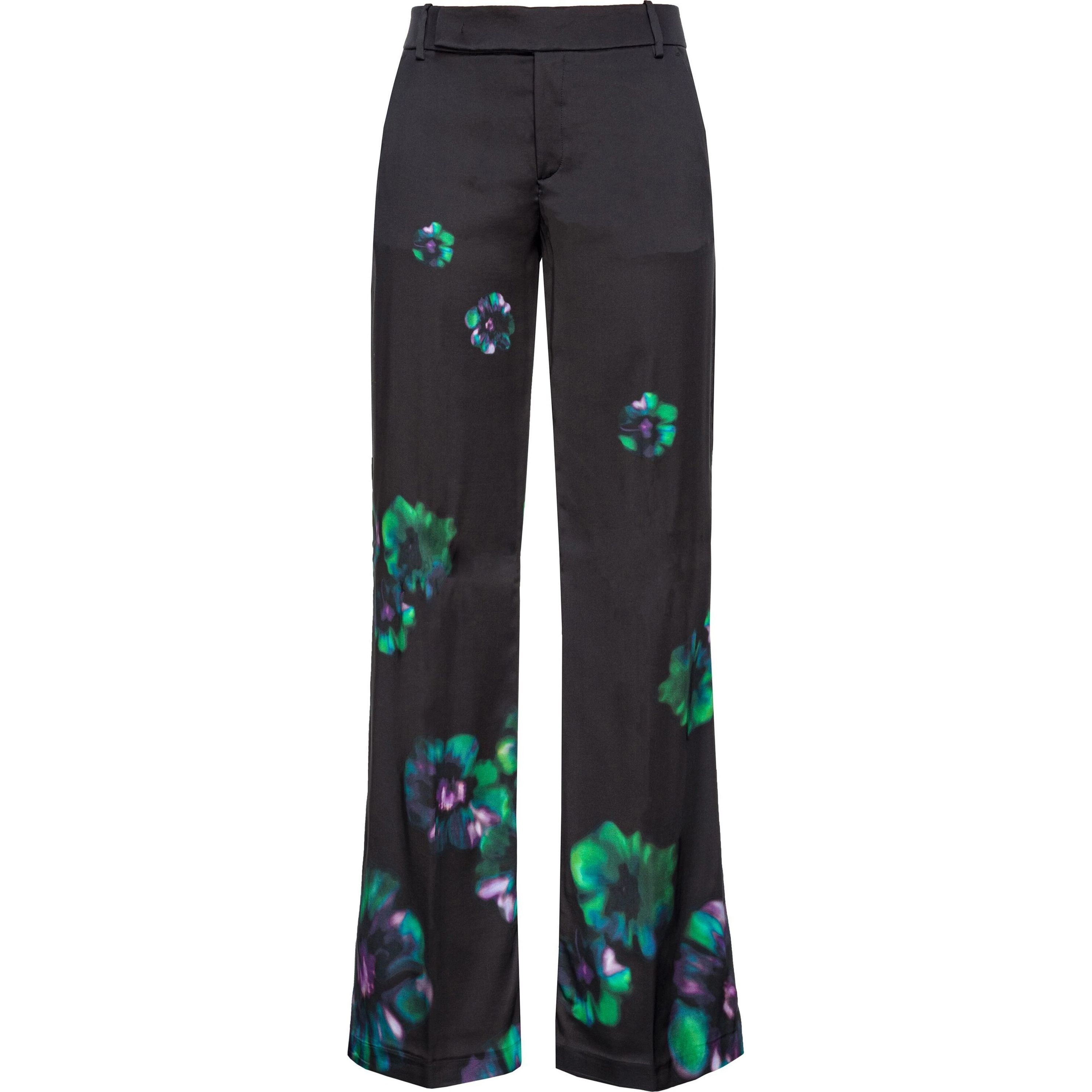 PINKO Kelnės moterims, Juoda, Poitiers floral-print trousers 1