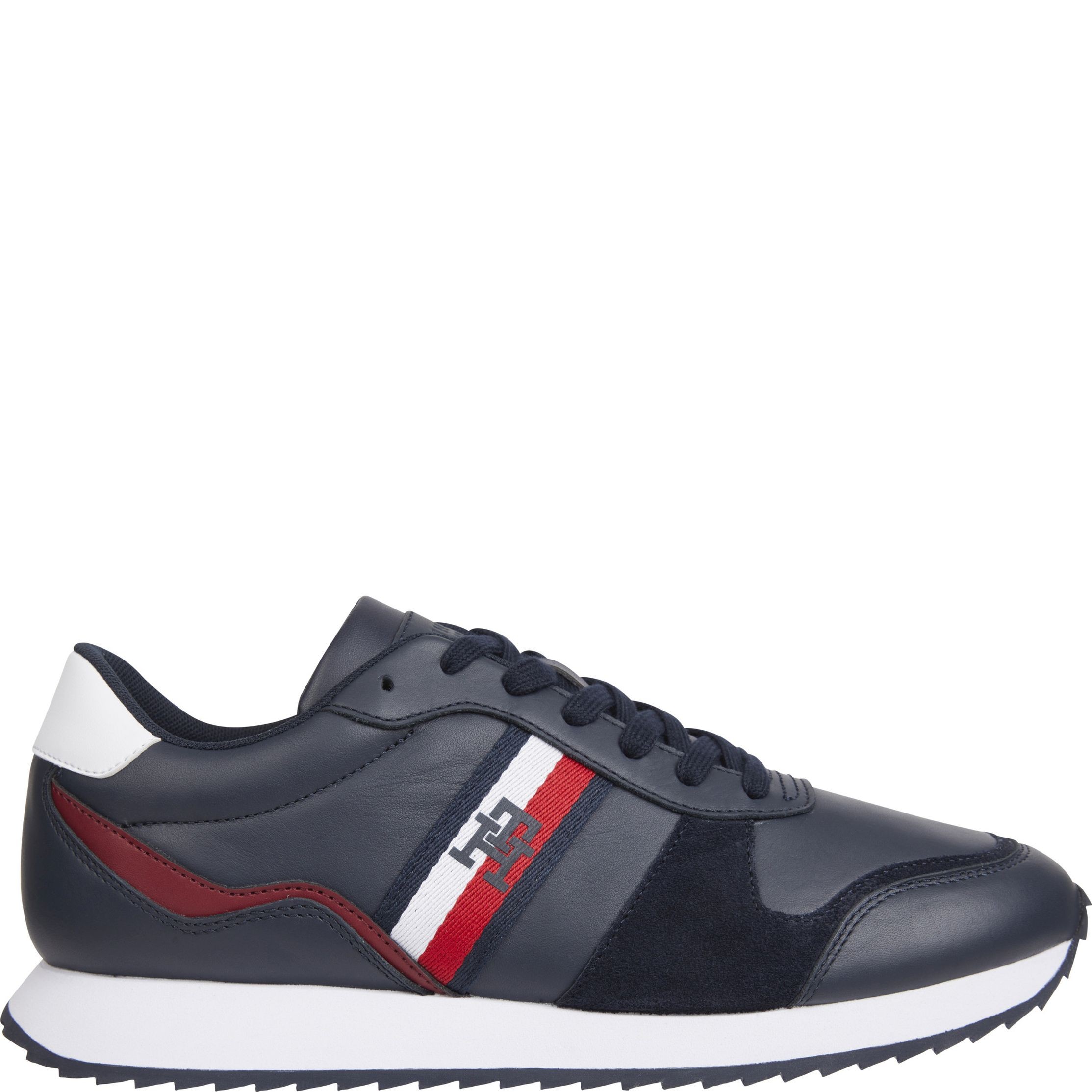 TOMMY HILFIGER Sportiniai bateliai vyrams, Mėlyna, Runner evo leather 2
