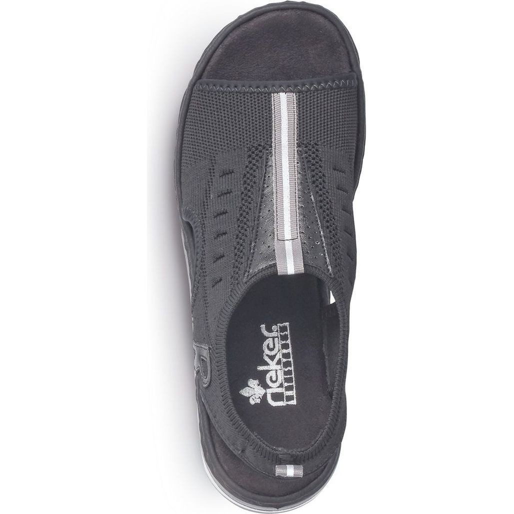 RIEKER Basutės moterims, Juoda, SANDALS 4