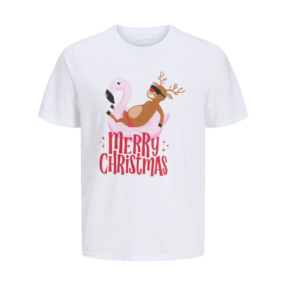 JACK & JONES Marškinėliai vyrams, Balta, Christmas tee