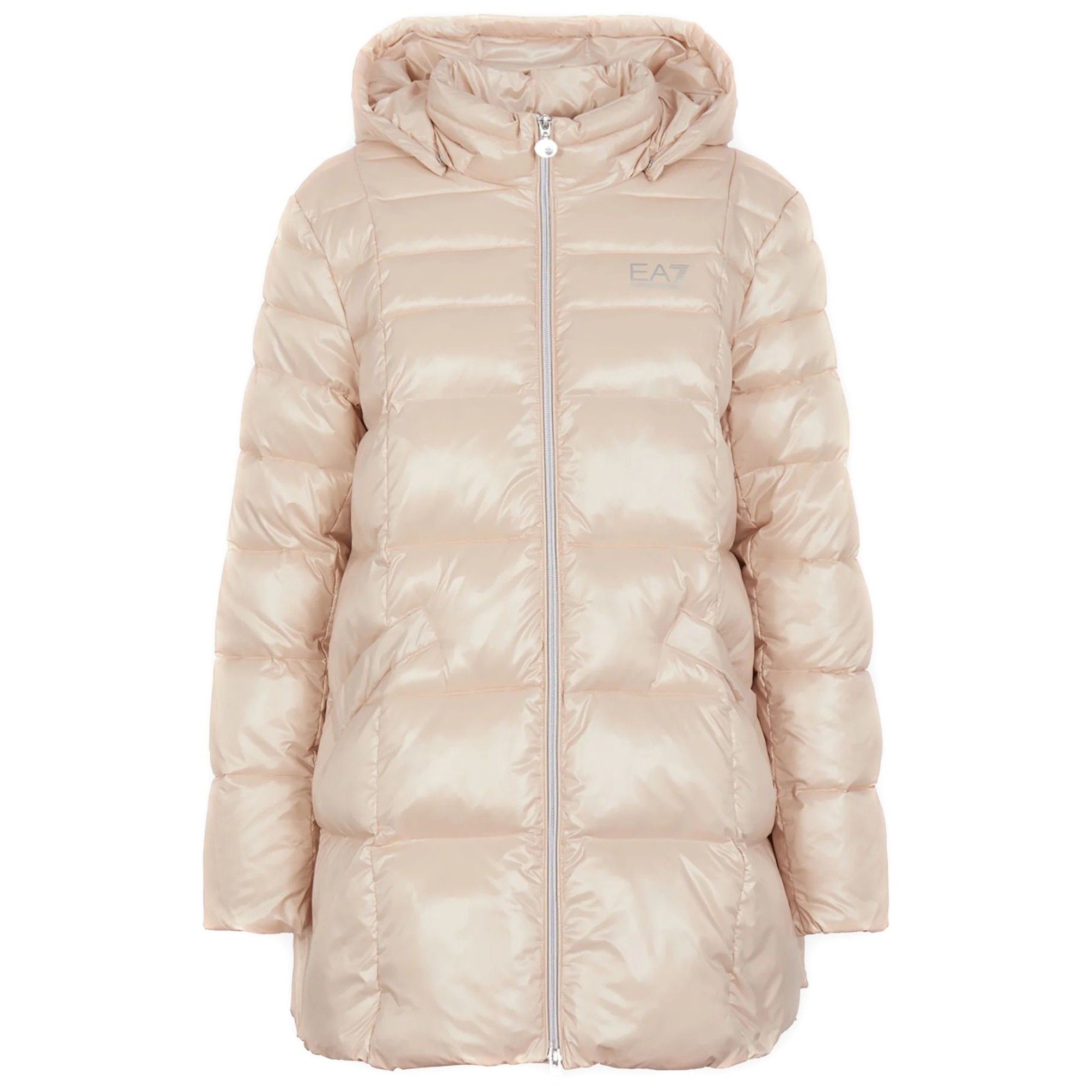 EA7 Pūkinis paltas moterims, Rožinė, Caban coat 1