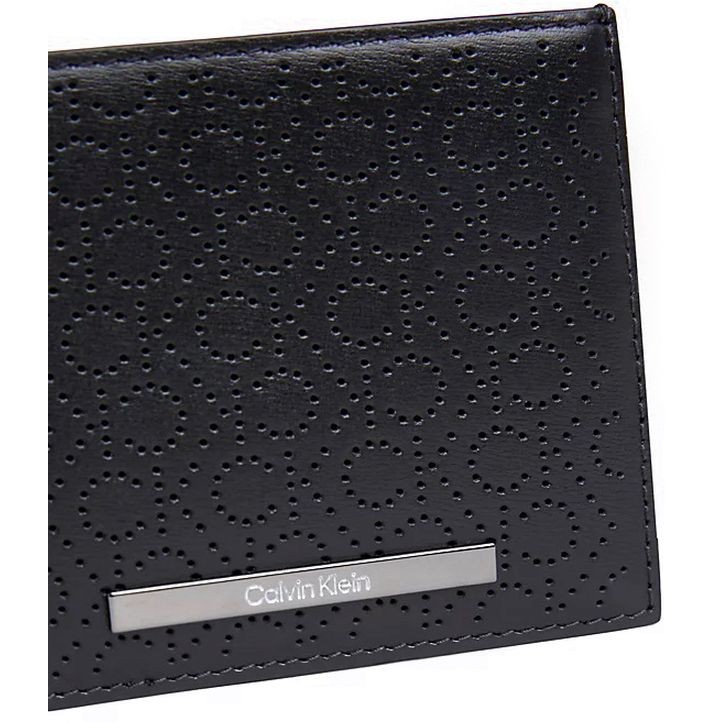 CALVIN KLEIN Piniginė vyrams, Juoda, Modern bar bifold 5cc w/coin 4