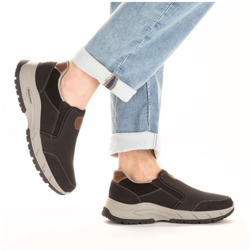 RIEKER Laisvalaikio bateliai vyrams, Juoda, LEISURE 4