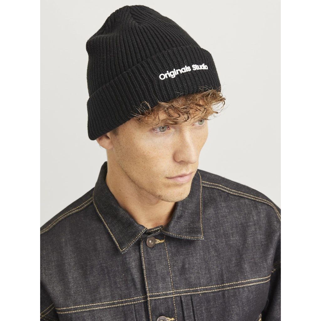 JACK & JONES Skrybėlė vyrams, Juoda, Vester bro beanie 5