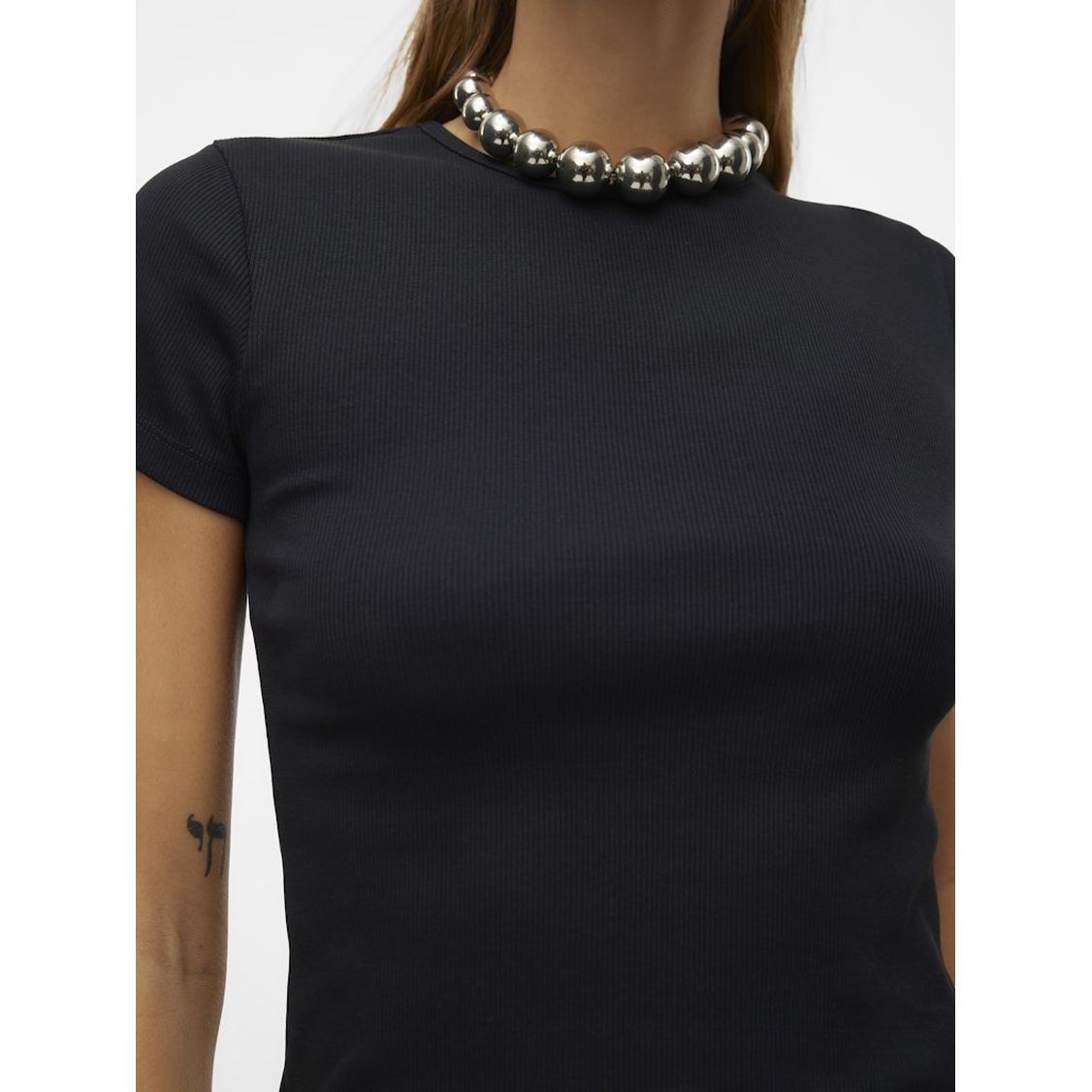 VERO MODA Marškinėliai moterims, Juoda, Vmchloe t-shirts 3