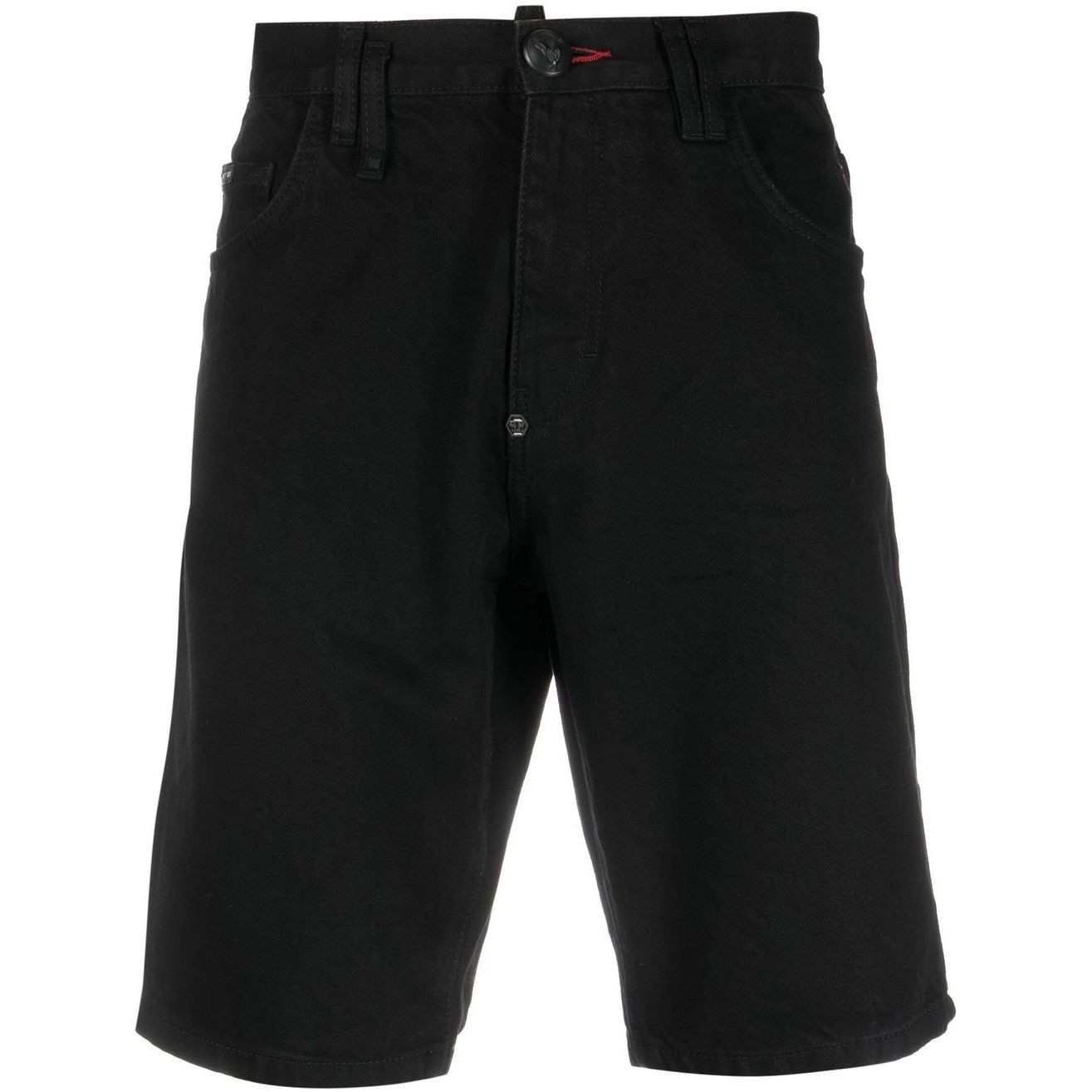 PHILIPP PLEIN Šortai vyrams, Mėlyna, Denim Capri Shorts