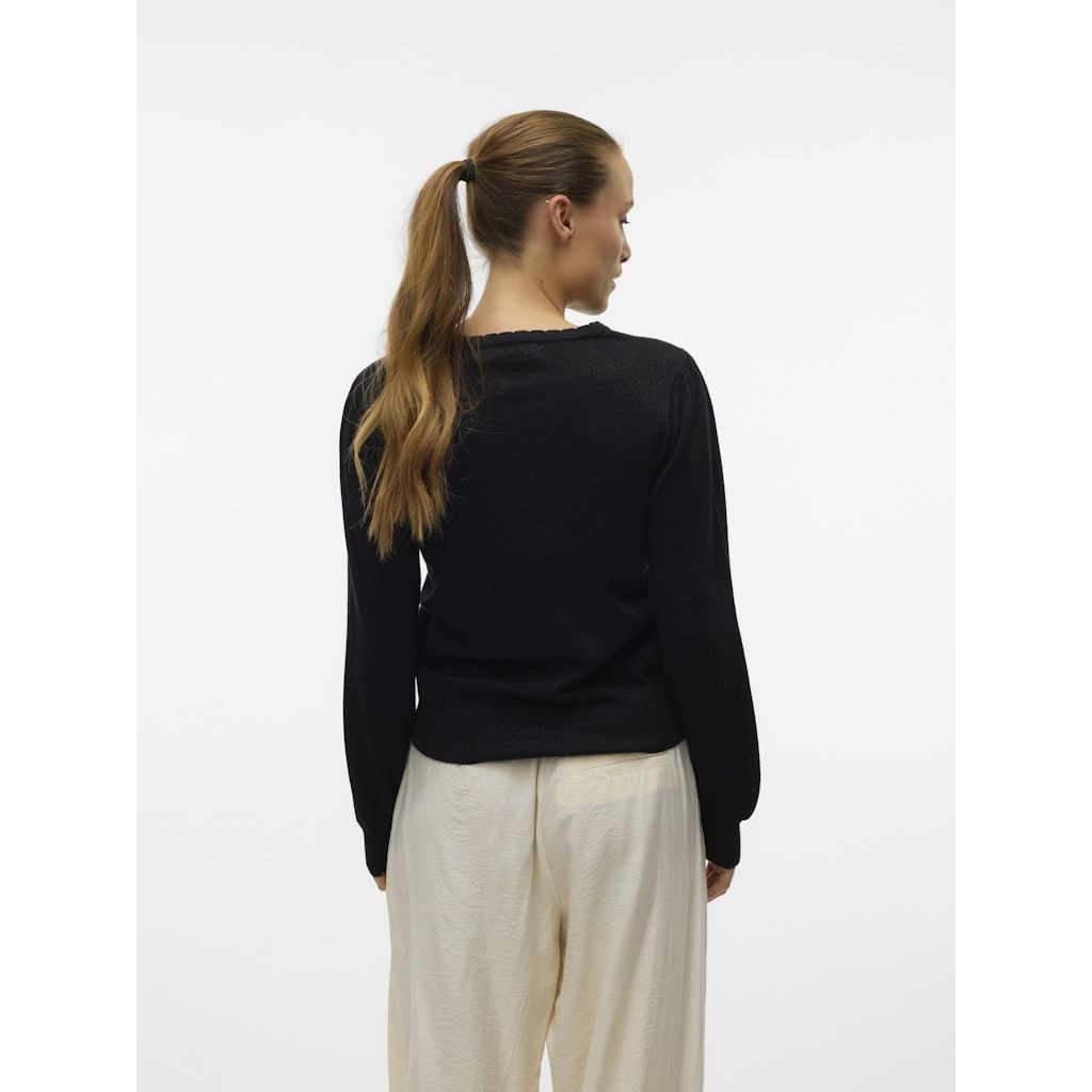 VERO MODA Palaidinės moterims, Juoda, Happyshine scallop pull boo 3