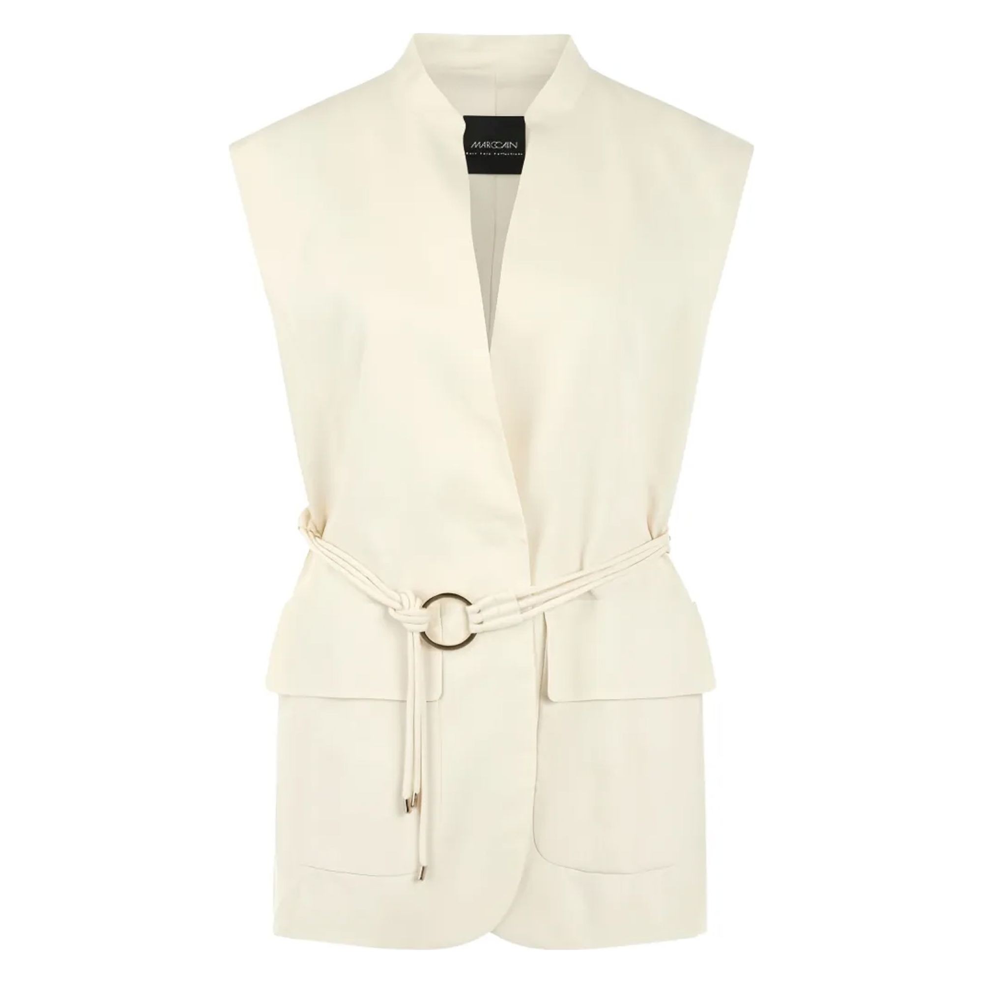 MARC CAIN Paltas moterims, Smėlio, Waistcoat 1