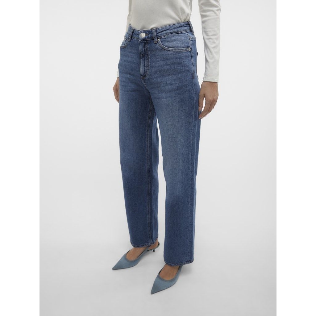 VERO MODA Platūs džinsai moterims, Mėlyna, Tessa wide 4