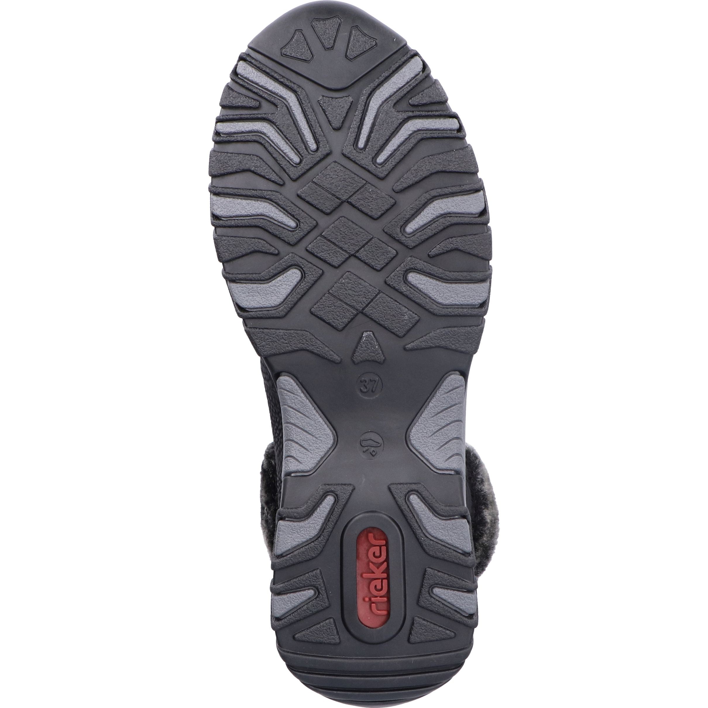 RIEKER Aulinukai moterims, Juoda, BOOTIES 10