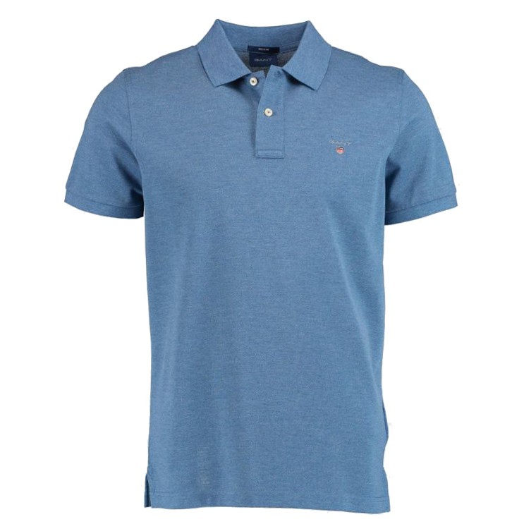 GANT Polo marškiniai trumpos rank. vyrams, Mėlyna, original pique ss rugger 1