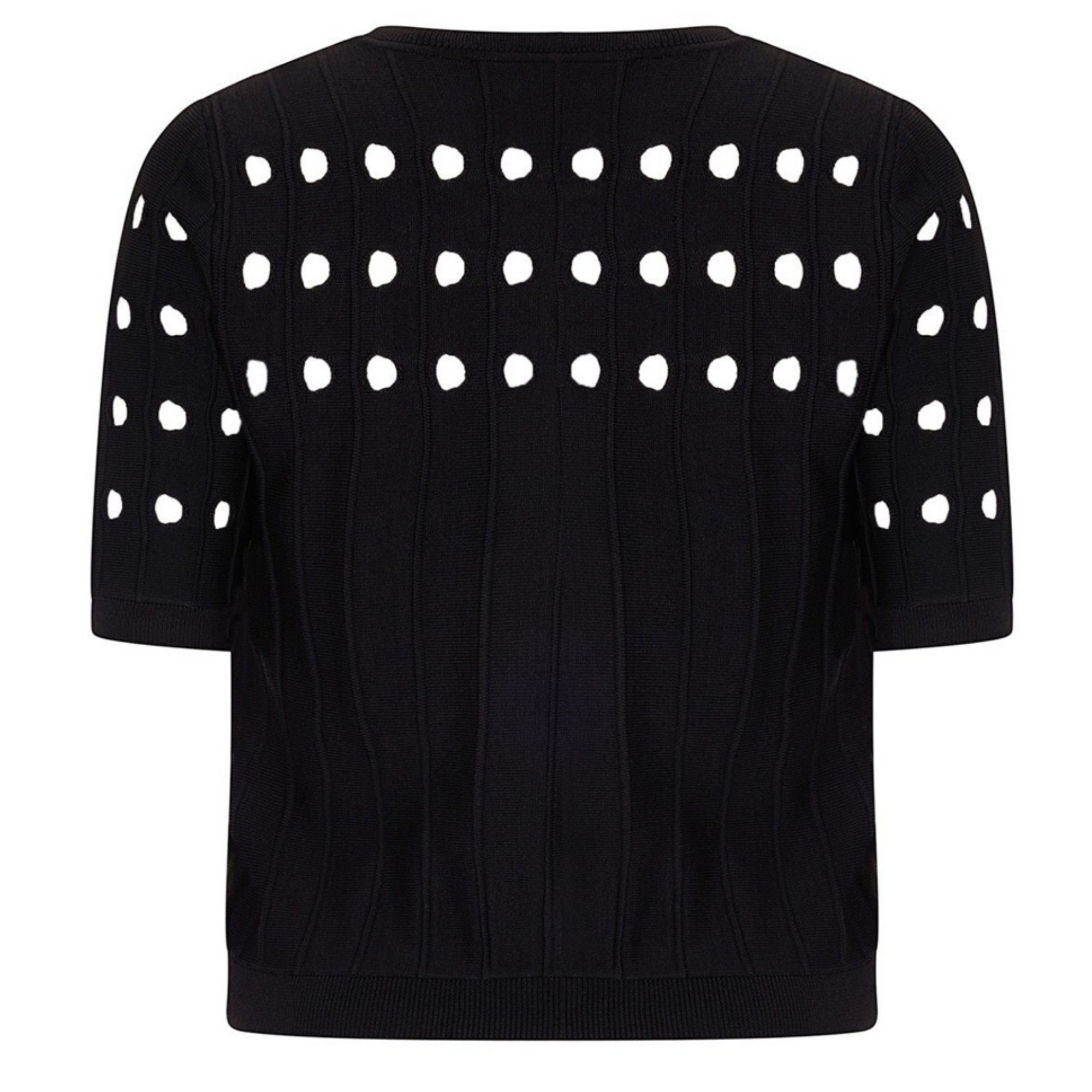 DKNY Megztinis moterims, Juoda, S/s crepe yarn sweater 2