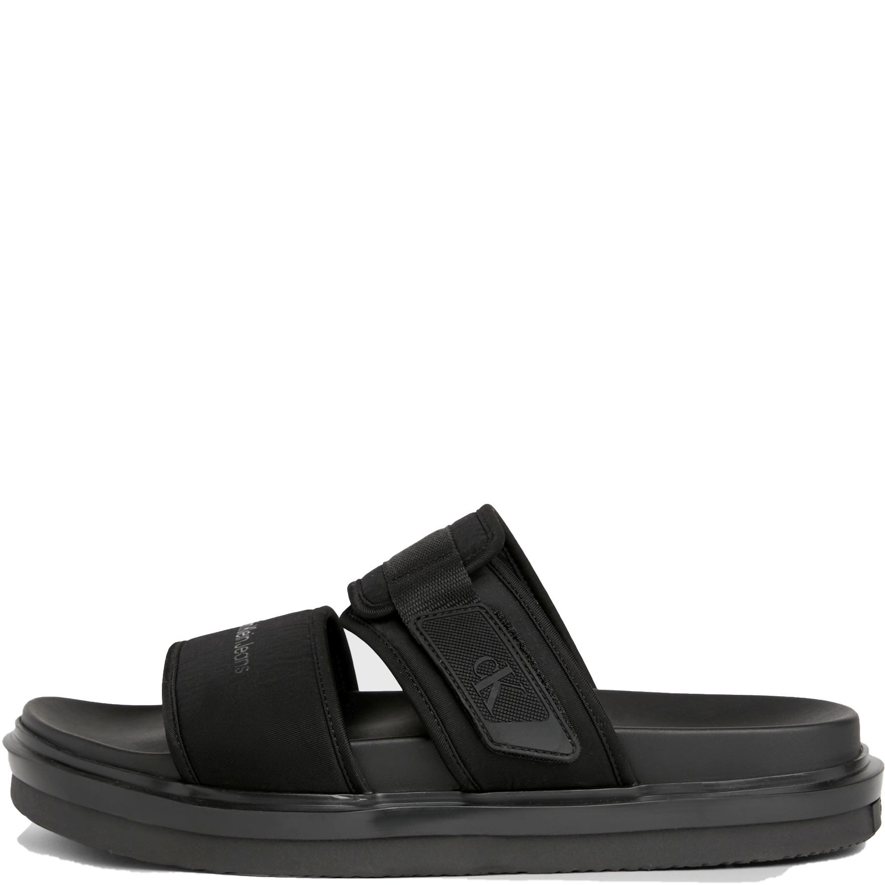 CALVIN KLEIN JEANS Šlepetės vyrams, Juoda, Double bar sandal 2