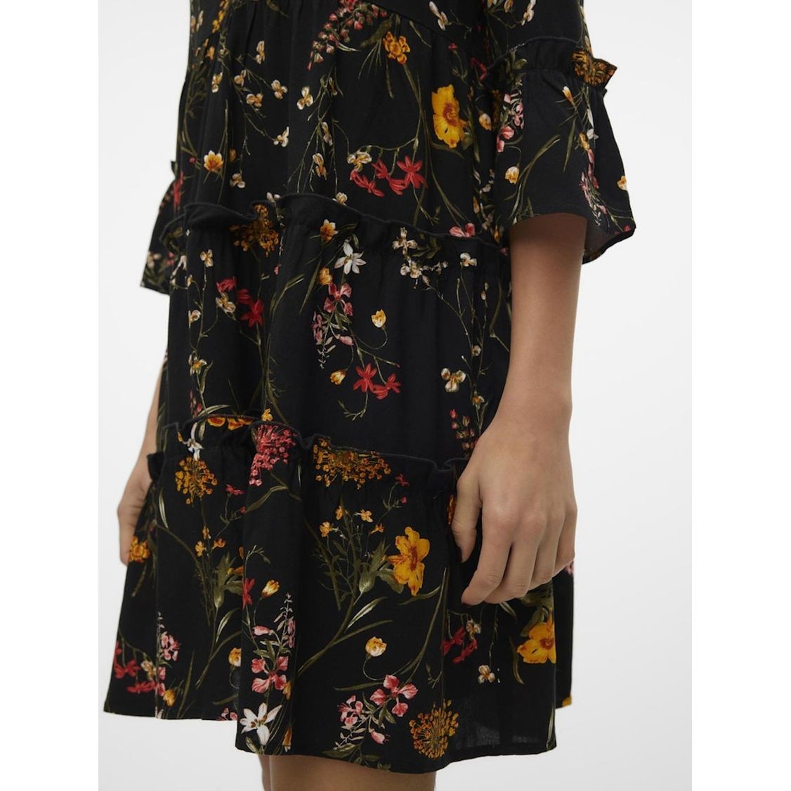 VERO MODA Mini suknelė moterims, Juoda, Vmeasy mini dress 2