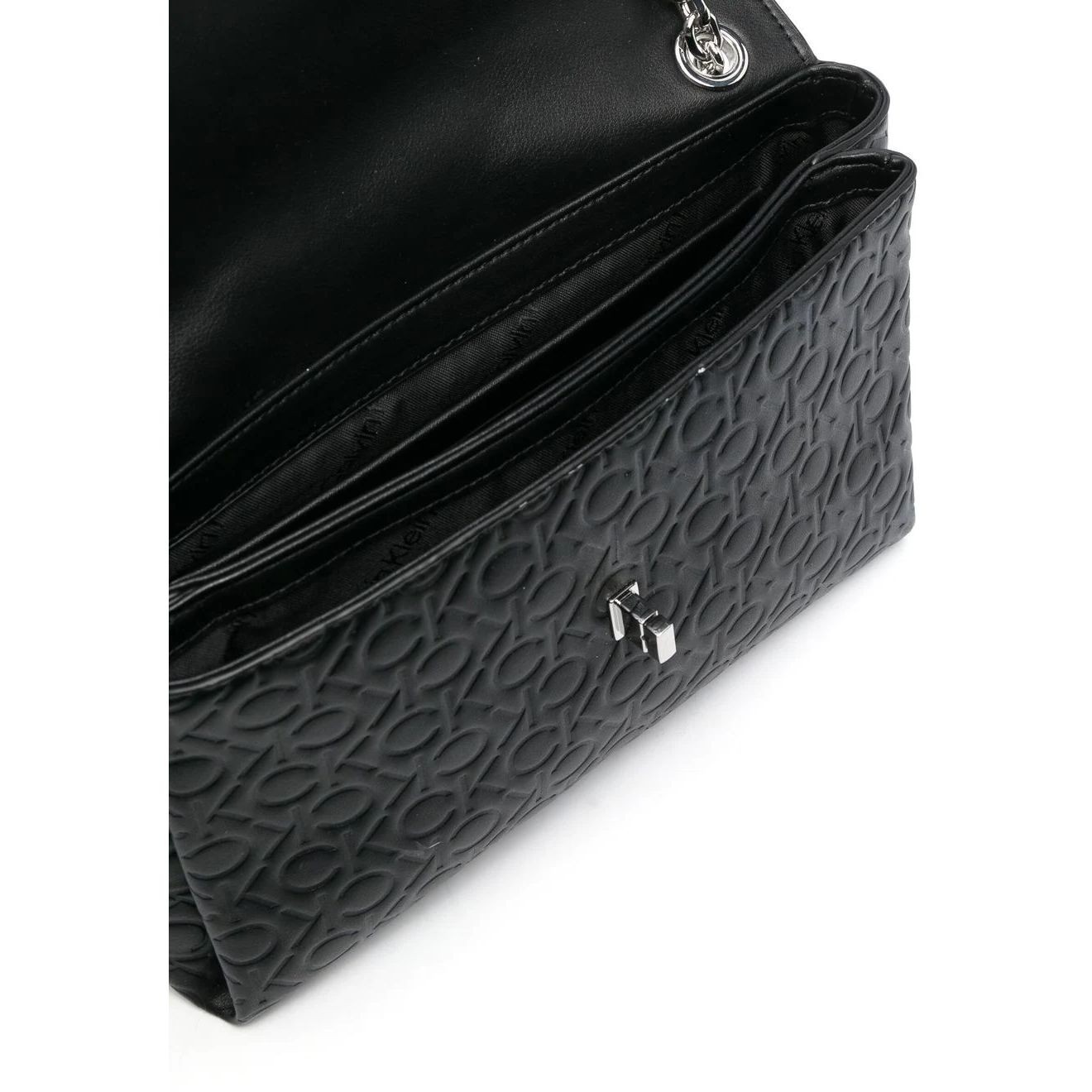 CALVIN KLEIN Rankinė per petį moterims, Juoda, RE-LOEW CONV XBODY EMB MONO 4