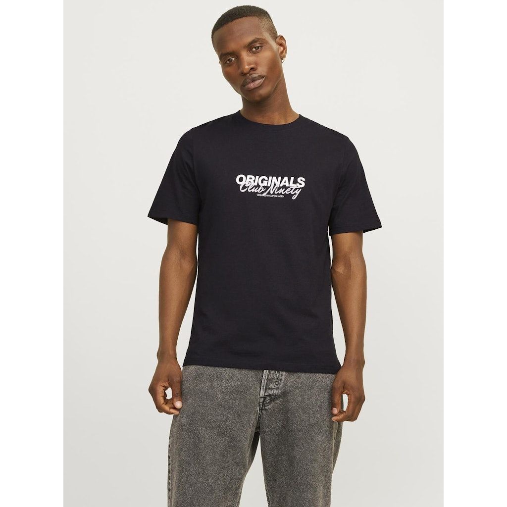 JACK & JONES Marškinėliai vyrams, Juoda, JORSTAR TEE SS CREW 2