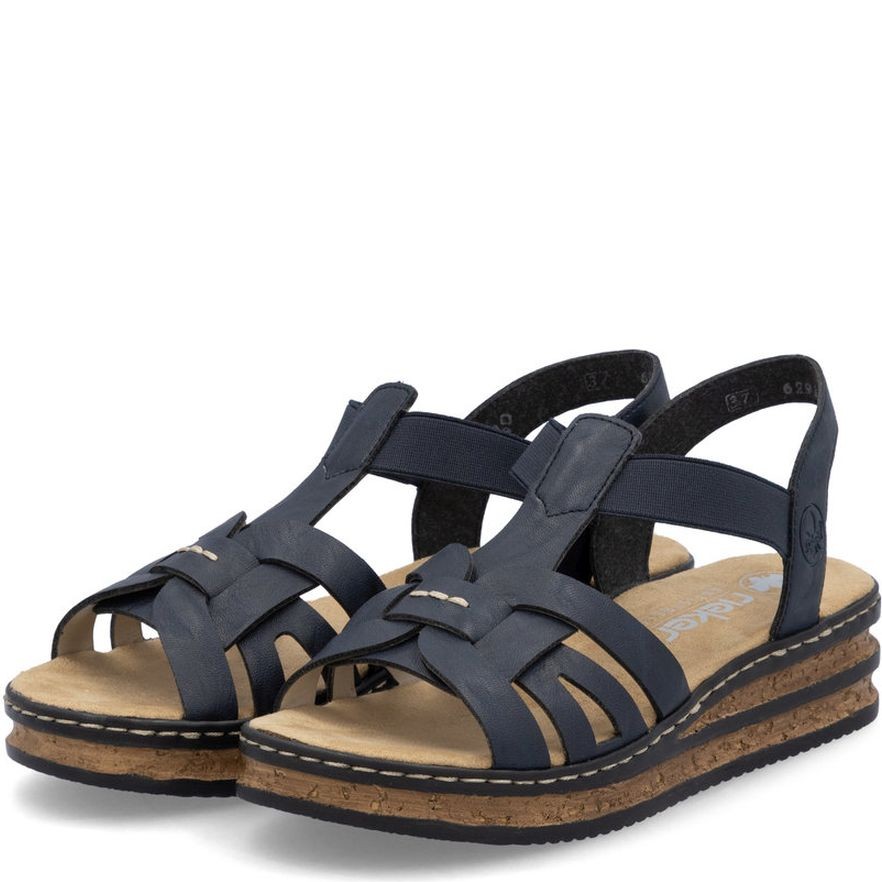 RIEKER Basutės moterims, Mėlyna, Sandals 7