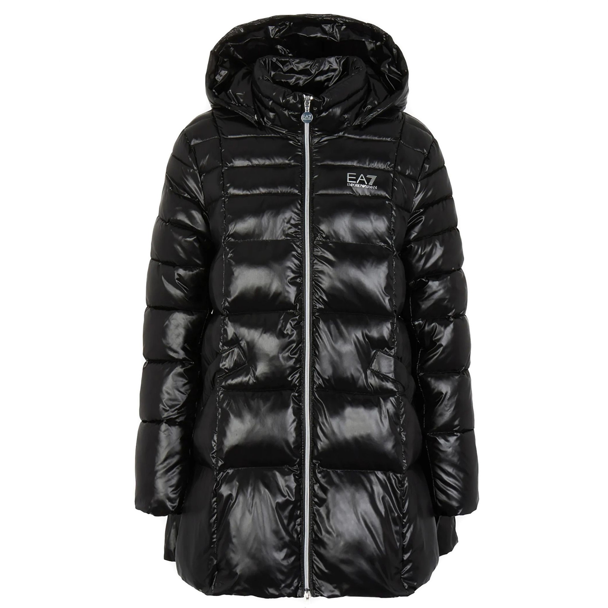 EA7 Pūkinis paltas moterims, Juoda, Caban coat 1