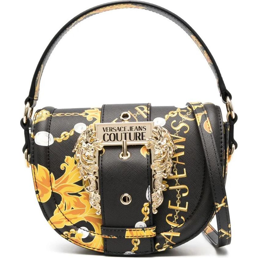 VERSACE JEANS CUTURE Rankinė per petį moterims, BLACK/GOLD, Couture  crossbody 1