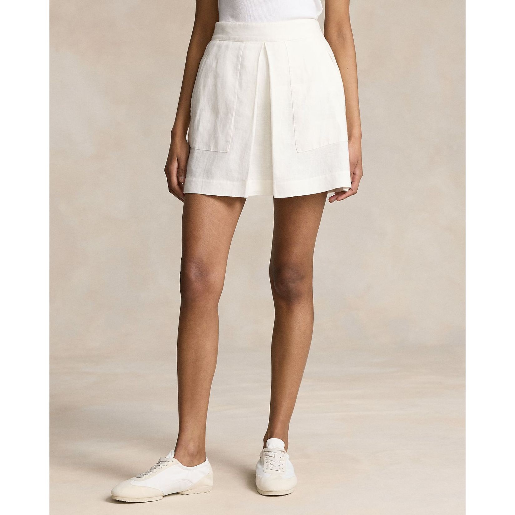 POLO RALPH LAUREN Mini sijonas moterims, Balta, Mini skirt 2