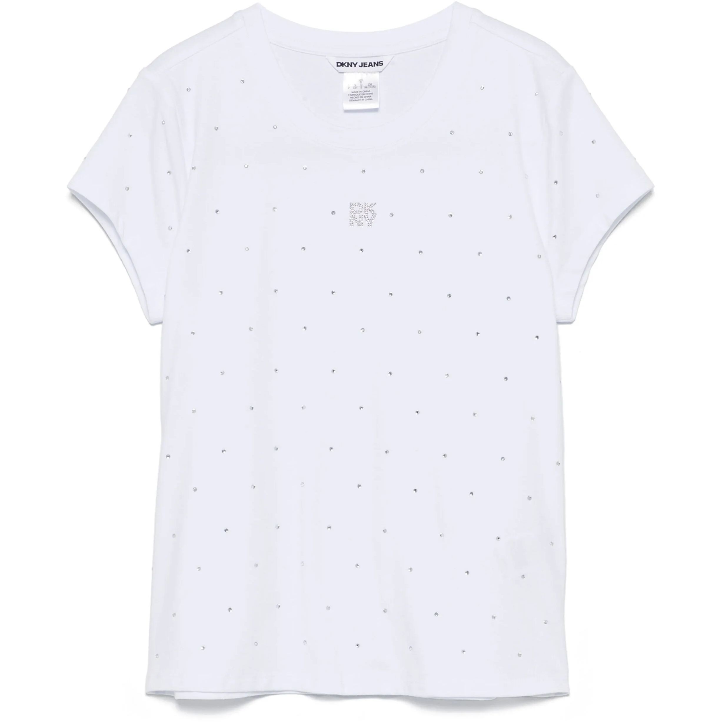 DKNY Palaidinės moterims, Balta, Rhinestones crew nec 1