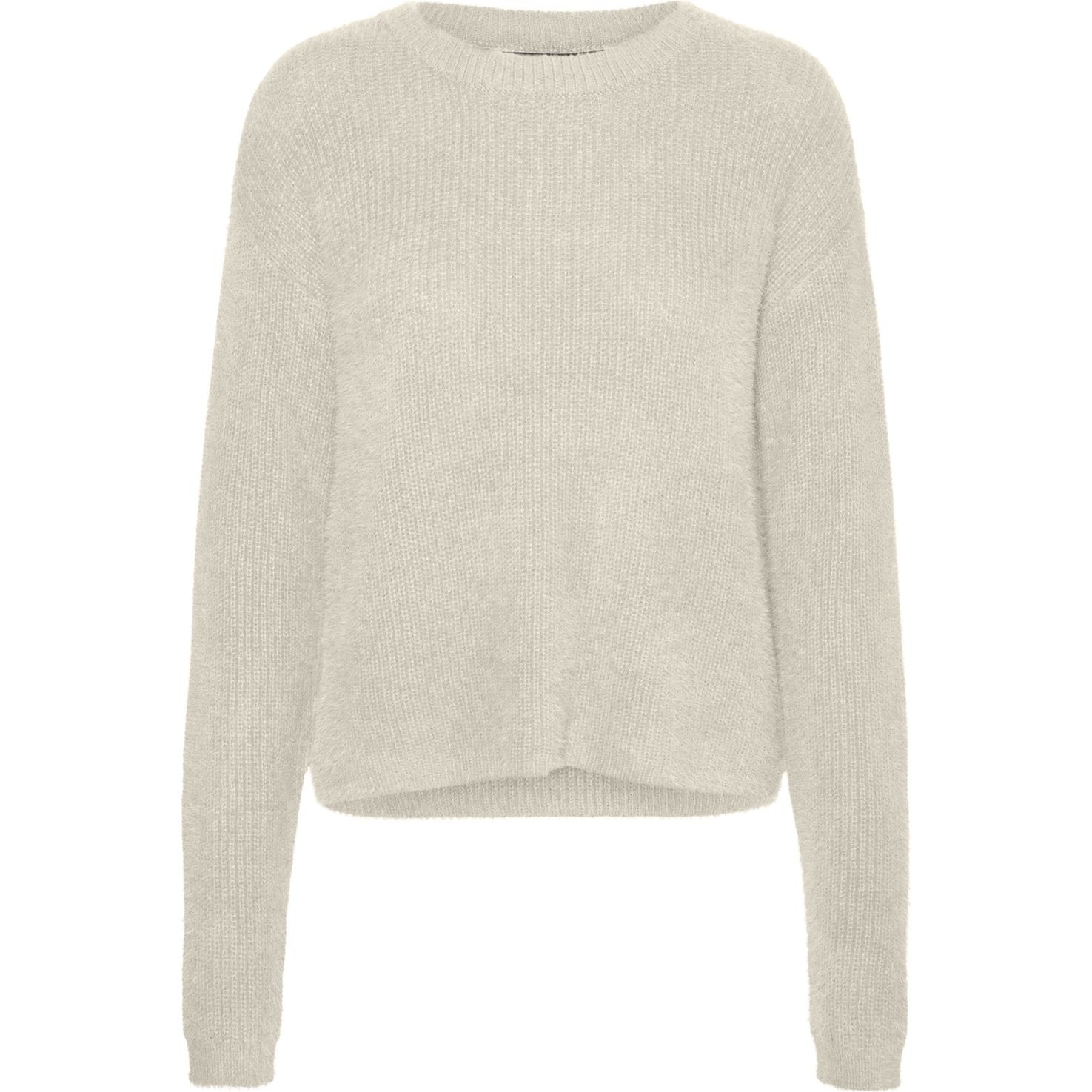 VERO MODA Megztinis moterims, Smėlio, Puff o-neck pullover boo 1