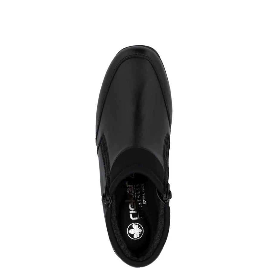 RIEKER Aulinukai moterims, Juoda, Booties 4