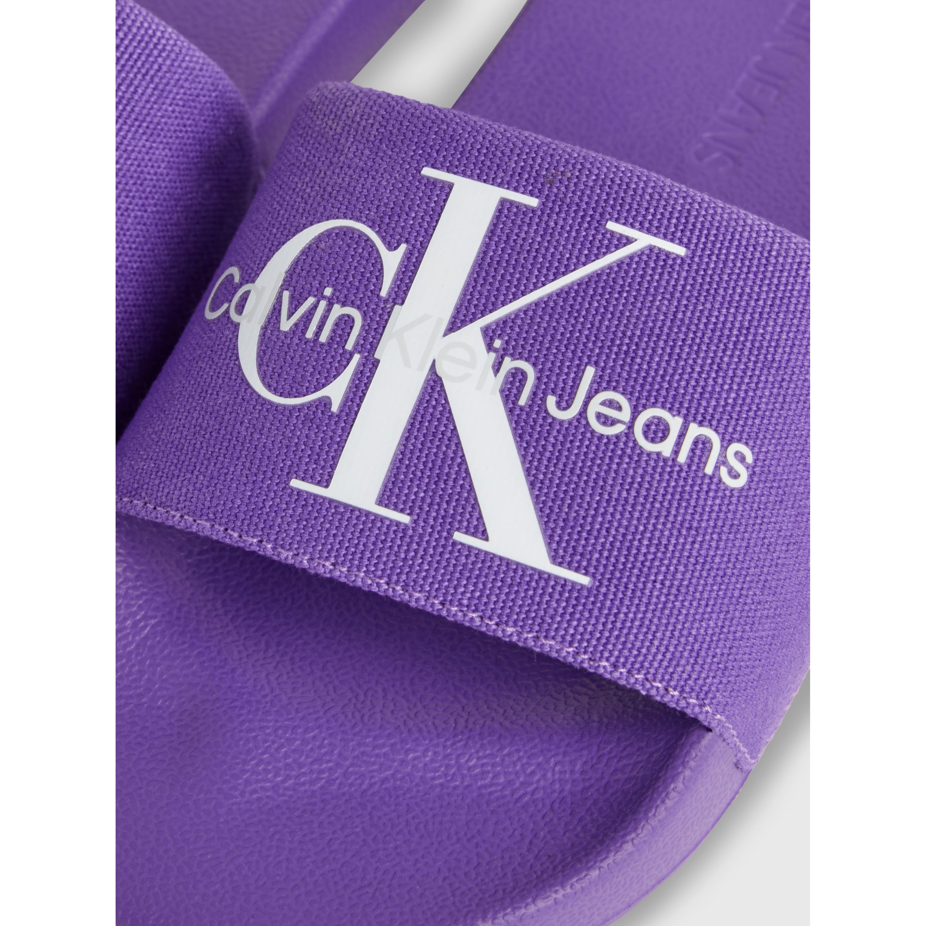 CALVIN KLEIN JEANS Guminės šlepetės moterims, Violetinė, Slide monogram 6
