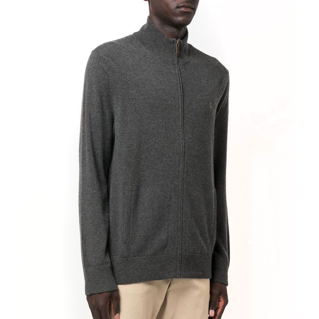 POLO RALPH LAUREN Sportinis nertinis vyrams, Pilka, Long sleeve full zip sweater 2