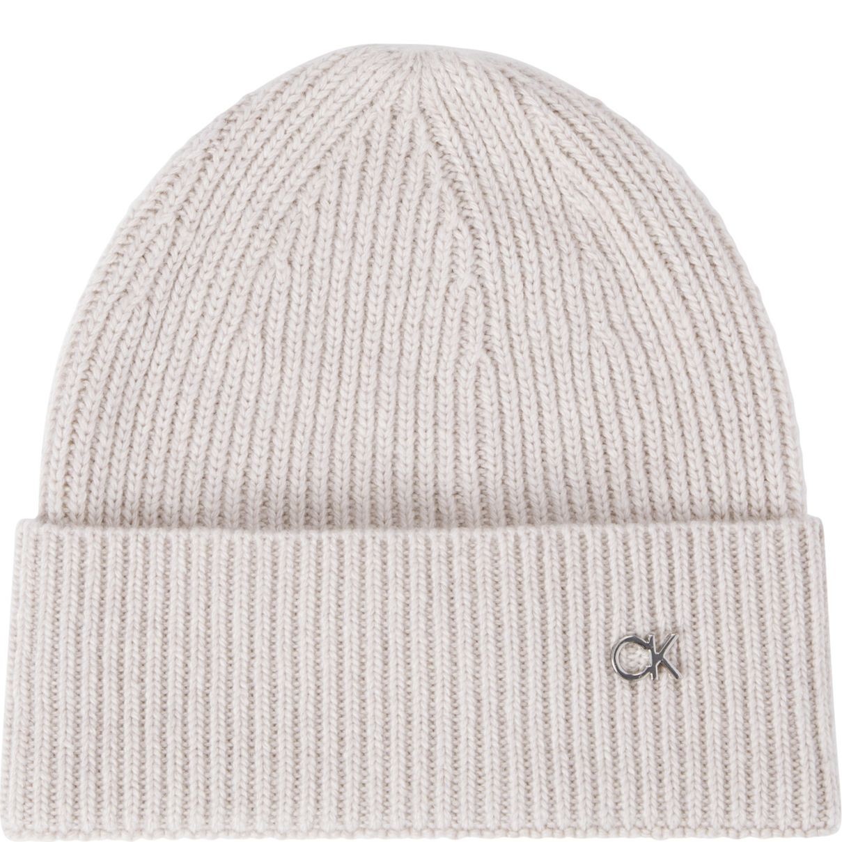 CALVIN KLEIN Kepurė moterims, Pilka, Re-lo mix beanie 1