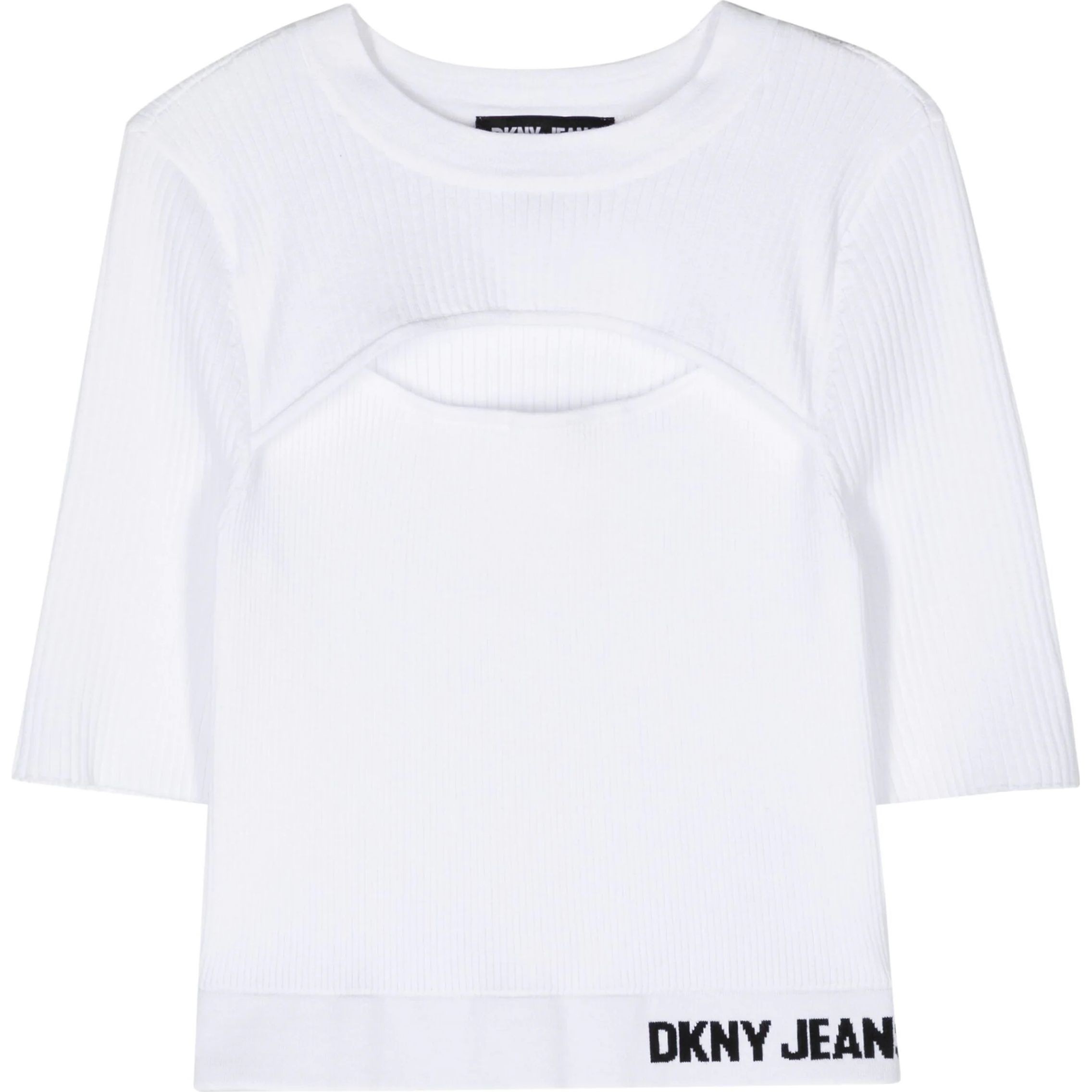 DKNY Marškiniai be rankovių moterims, Balta, Cut-out crop top 1