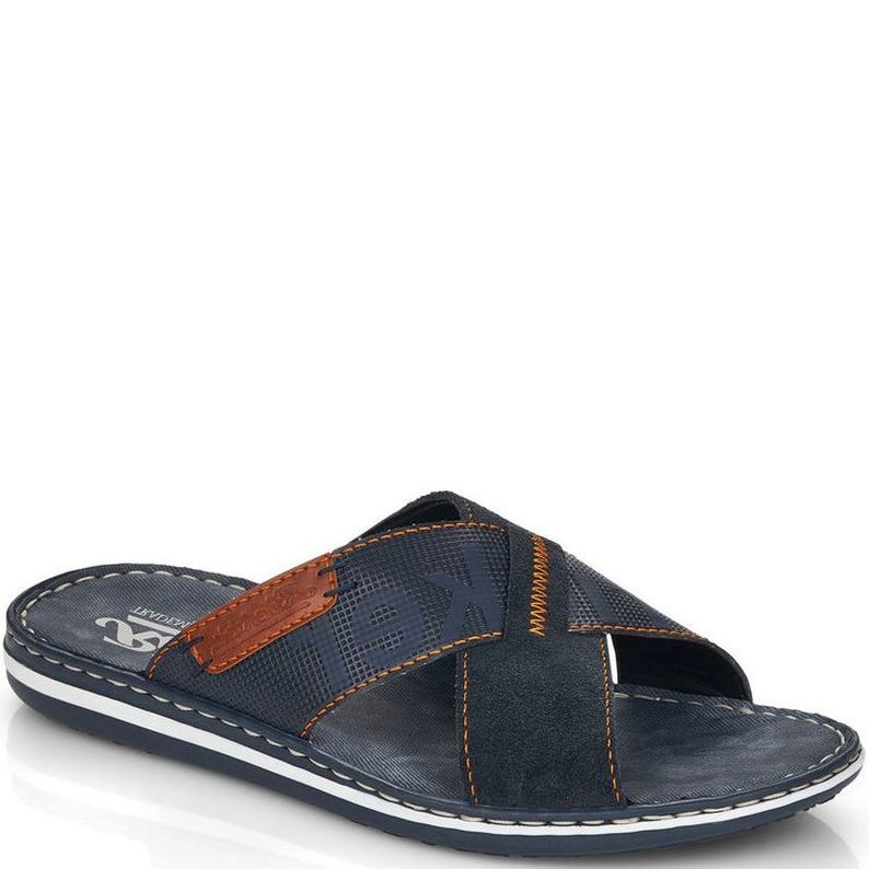 RIEKER Šlepetės vyrams, Mėlyna, SLIPPERS 1