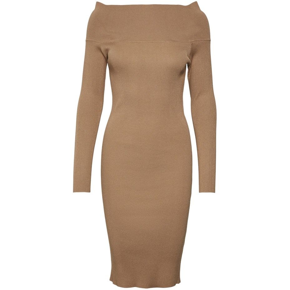 VERO MODA Mini suknelė moterims, Ruda, VMWILLOW LS OFF-SHOUL 1