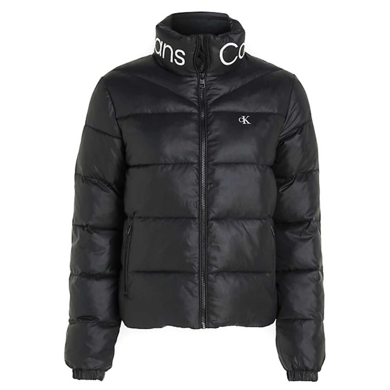 CALVIN KLEIN JEANS Pūkinė striukė moterims, Juoda, Fitted lw padded jacket 1