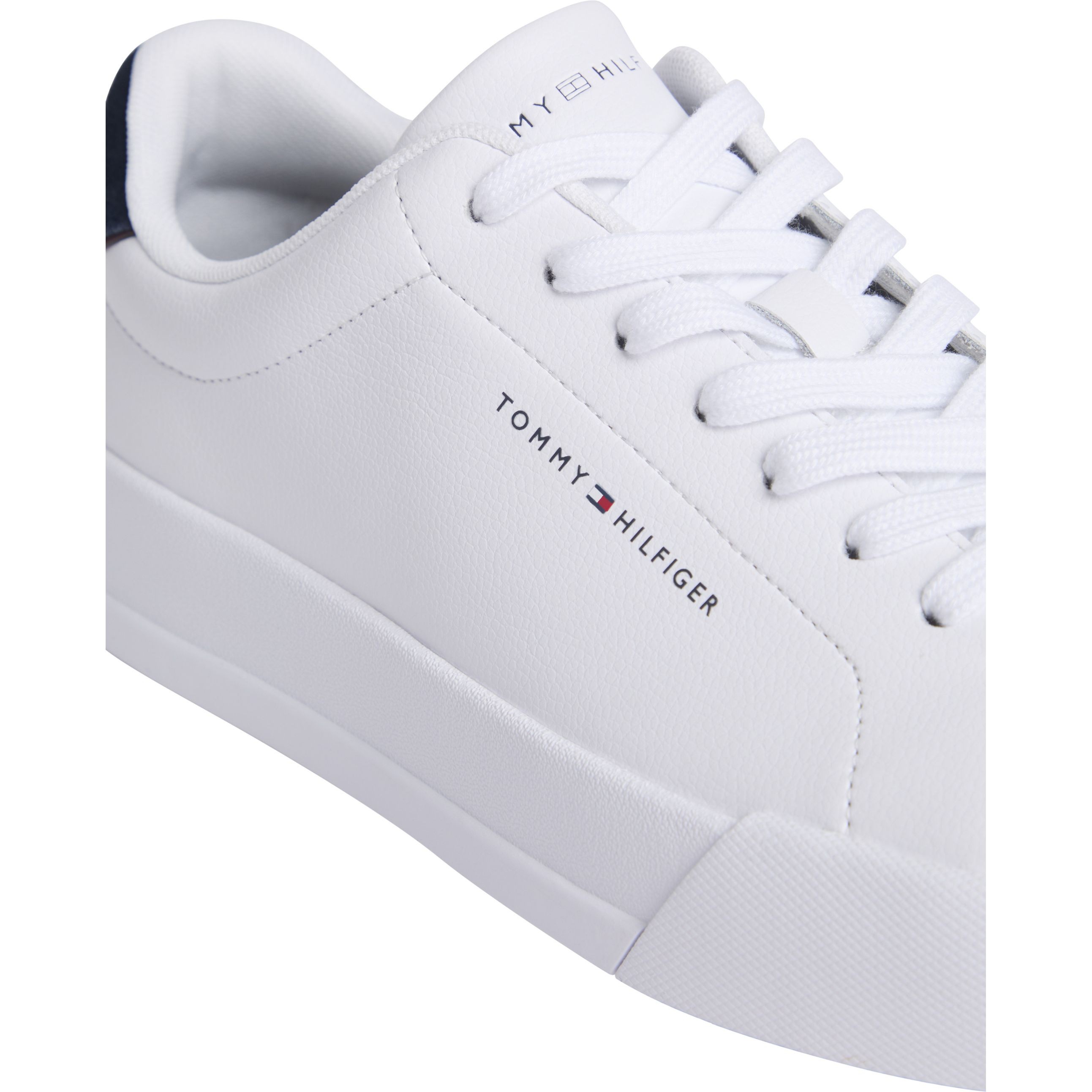 TOMMY HILFIGER Laisvalaikio bateliai vyrams, Balta, Court detail sneaker 7