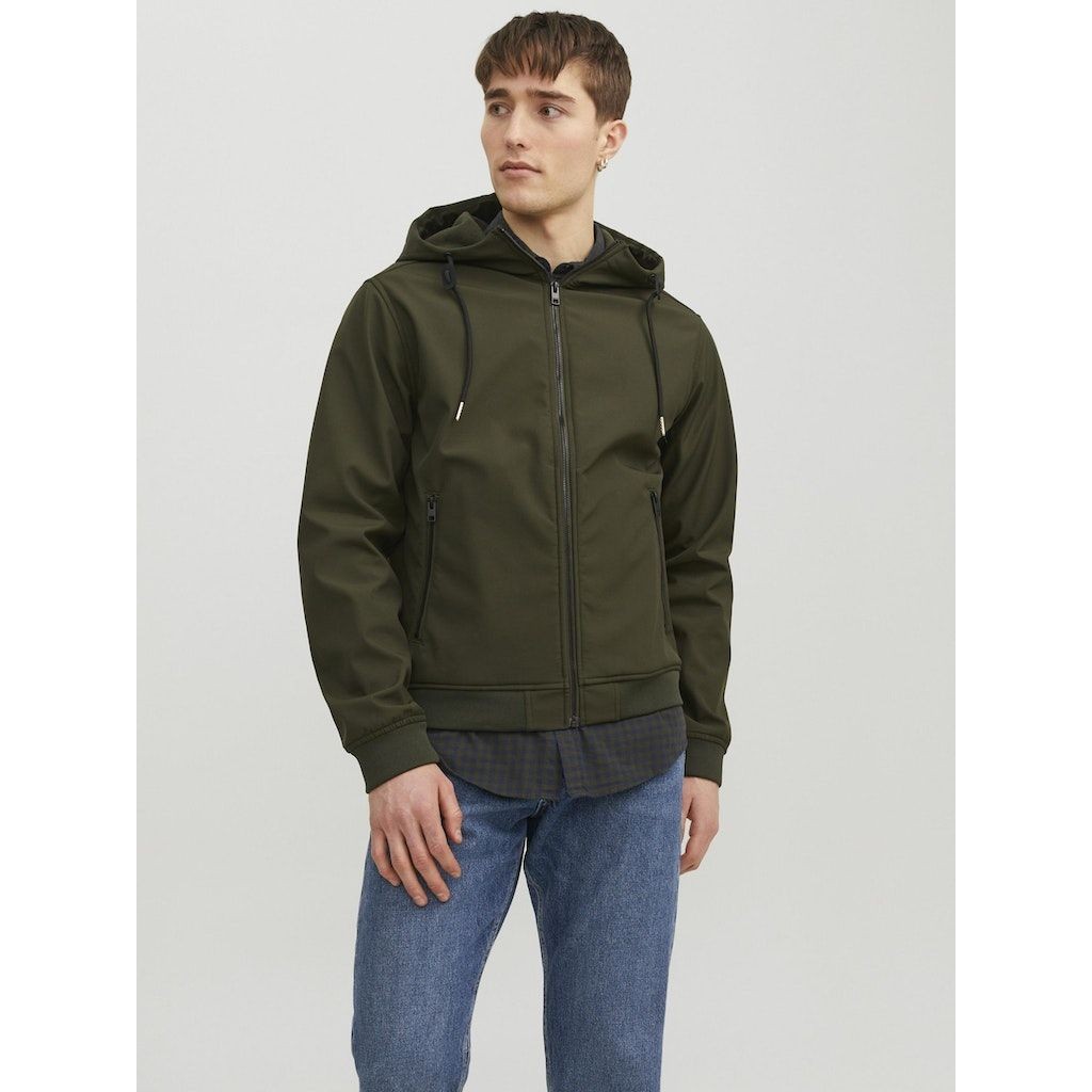 JACK & JONES Striukė vyrams, Žalia, JJEBASIC SOFTSHELL 2