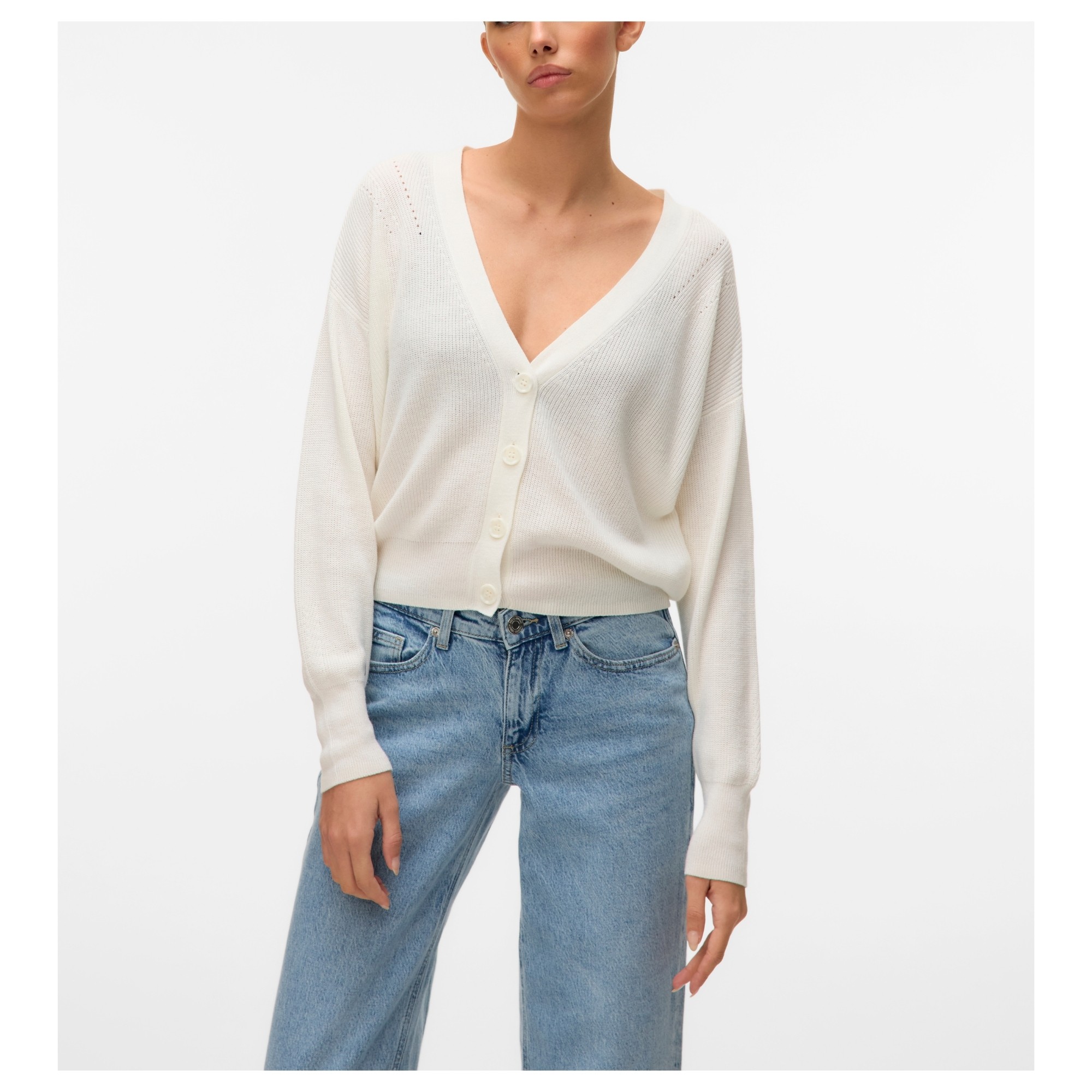 VERO MODA Kardiganas moterims, Balta, Newlex sun 2