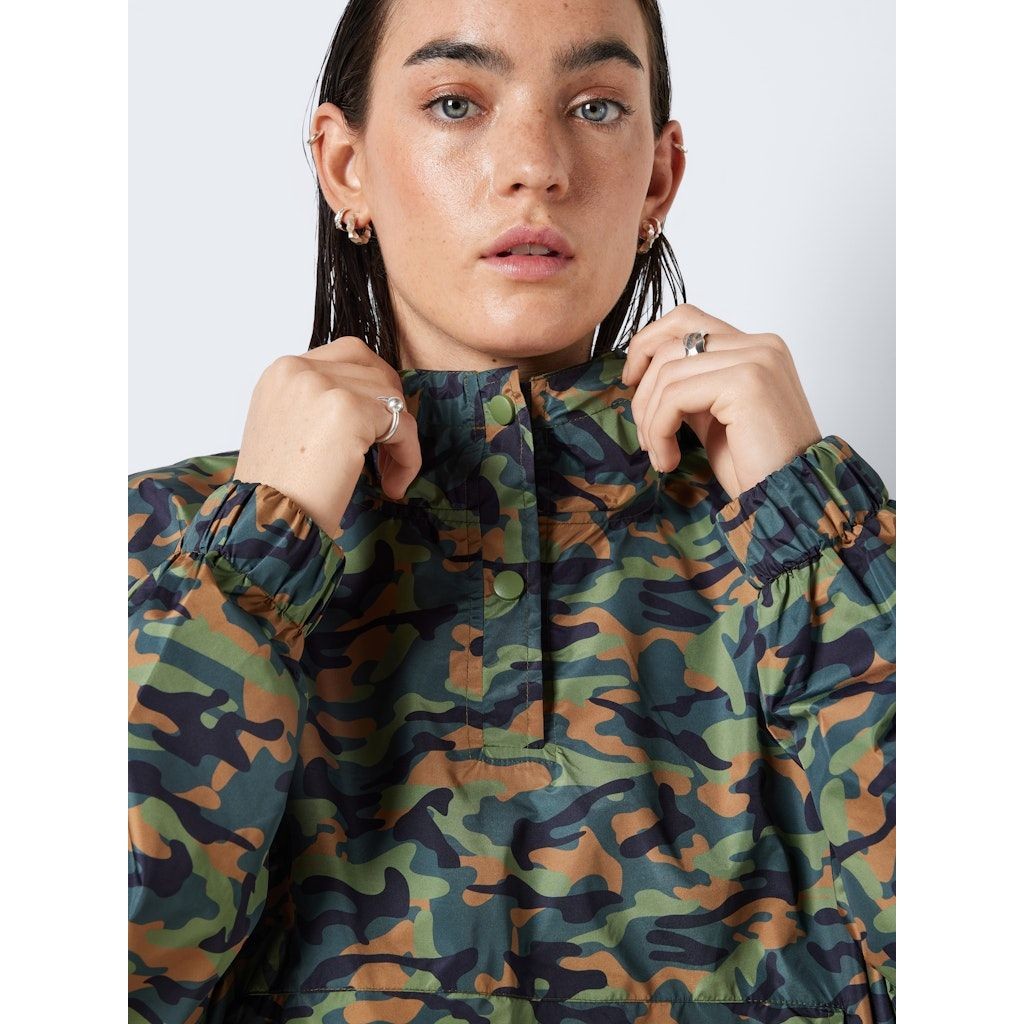 NOISY MAY Paltas moterims, Chaki, NMSKY L/S PRINTED RAI 6